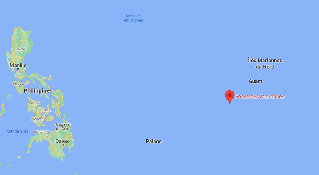 fosse des mariannes google map